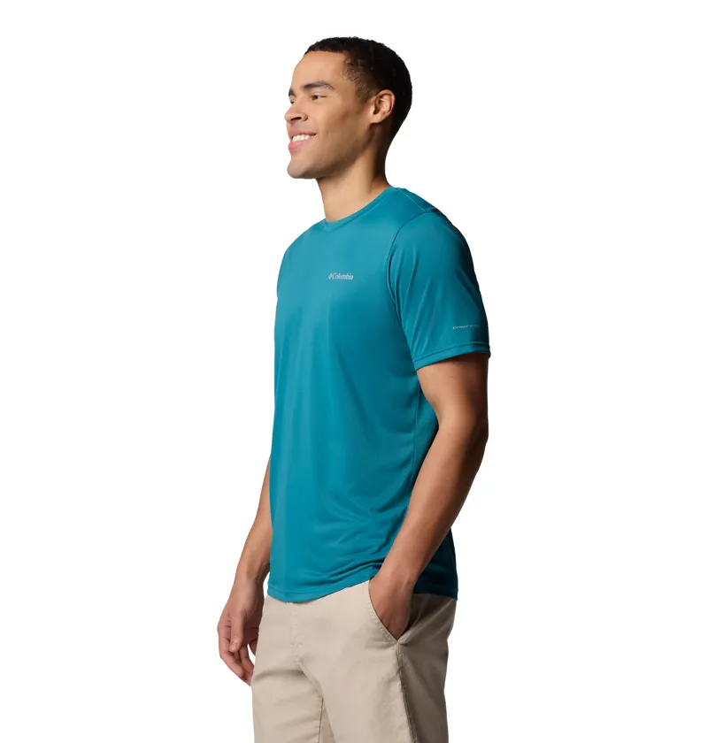 Columbia Men's Hike Crew Tee in River Blue Heat-2