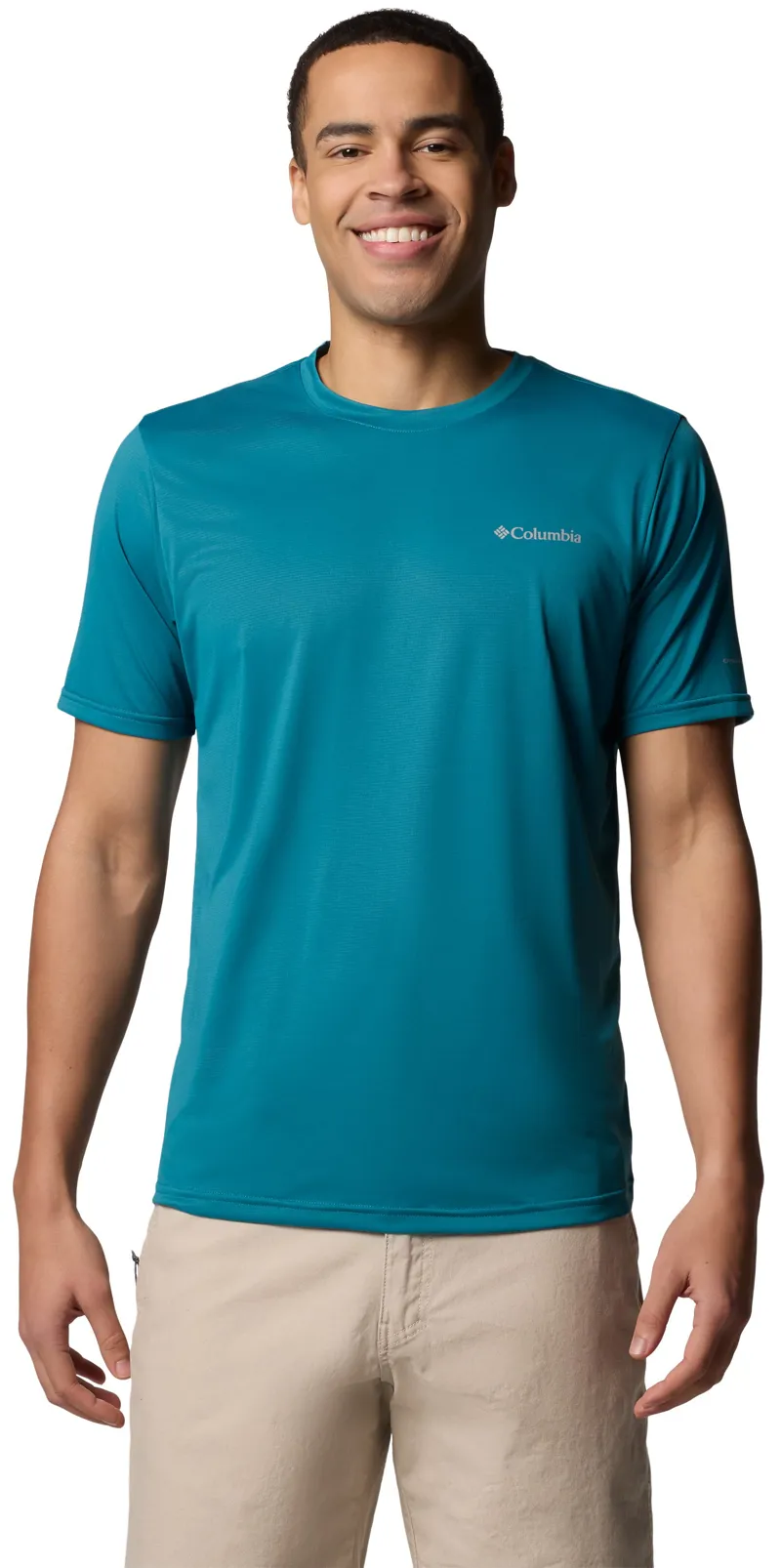 Columbia Men's Hike Crew Tee in River Blue Heat