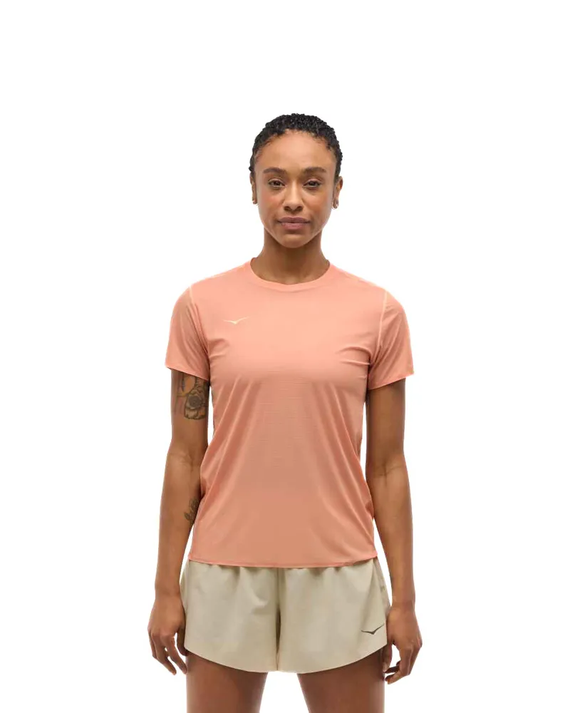 Hoka Women's Airolite Run Tee in Dry Clay