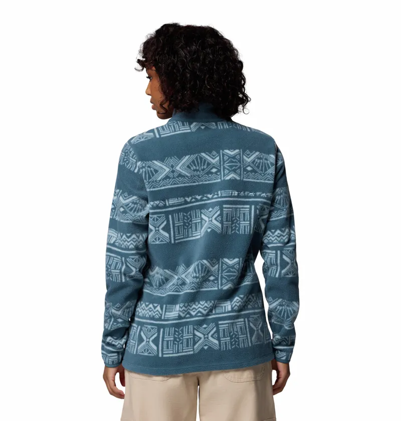 Columbia Women's Benton Springs Printed 1/2 Snap in Everblue-2