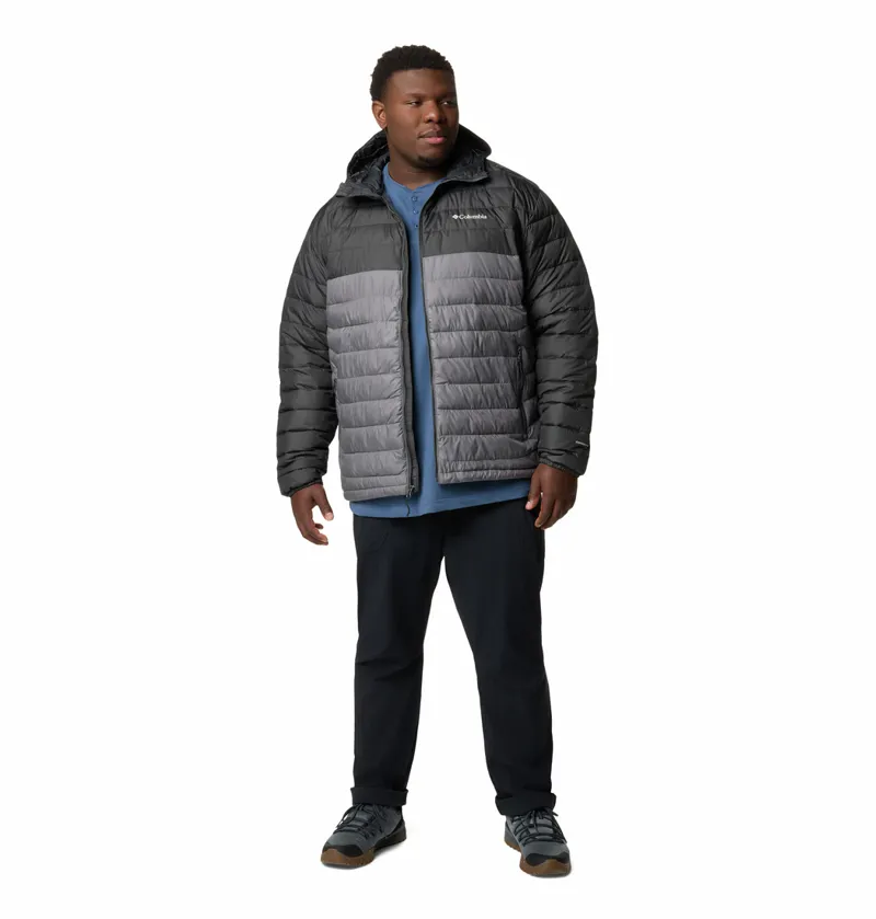 Columbia Men's Powder Lite II Hooded Jacket in City Grey/Shark - Extended Sizes-4