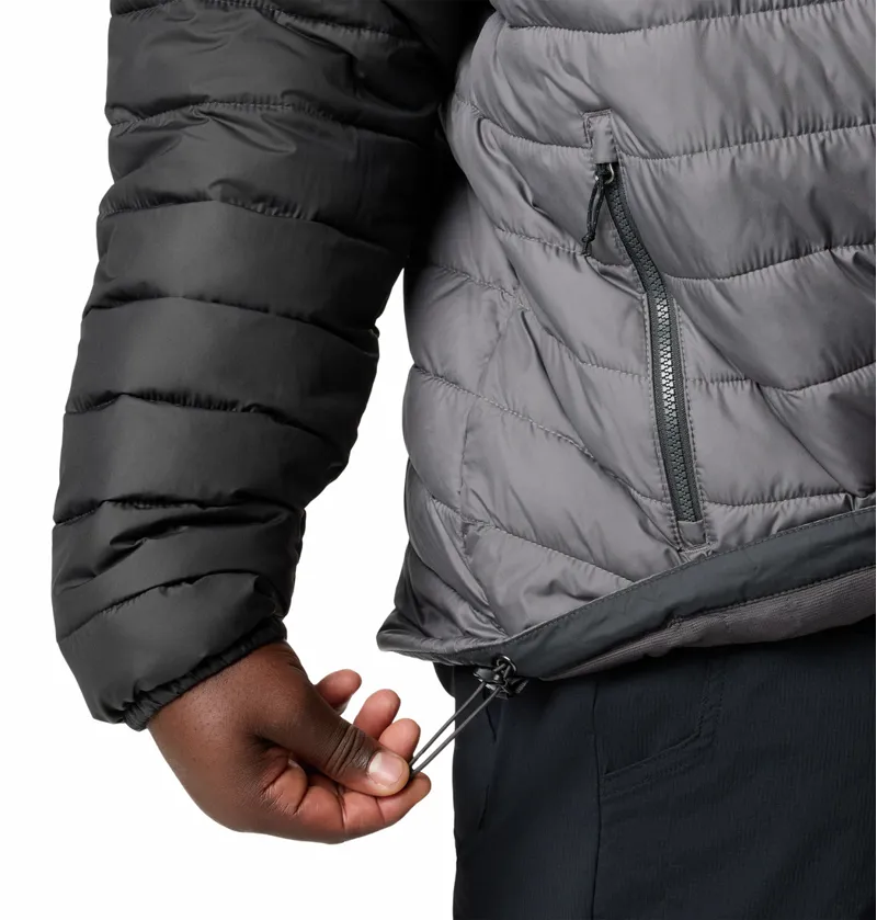 Columbia Men's Powder Lite II Hooded Jacket in City Grey/Shark - Extended Sizes-7