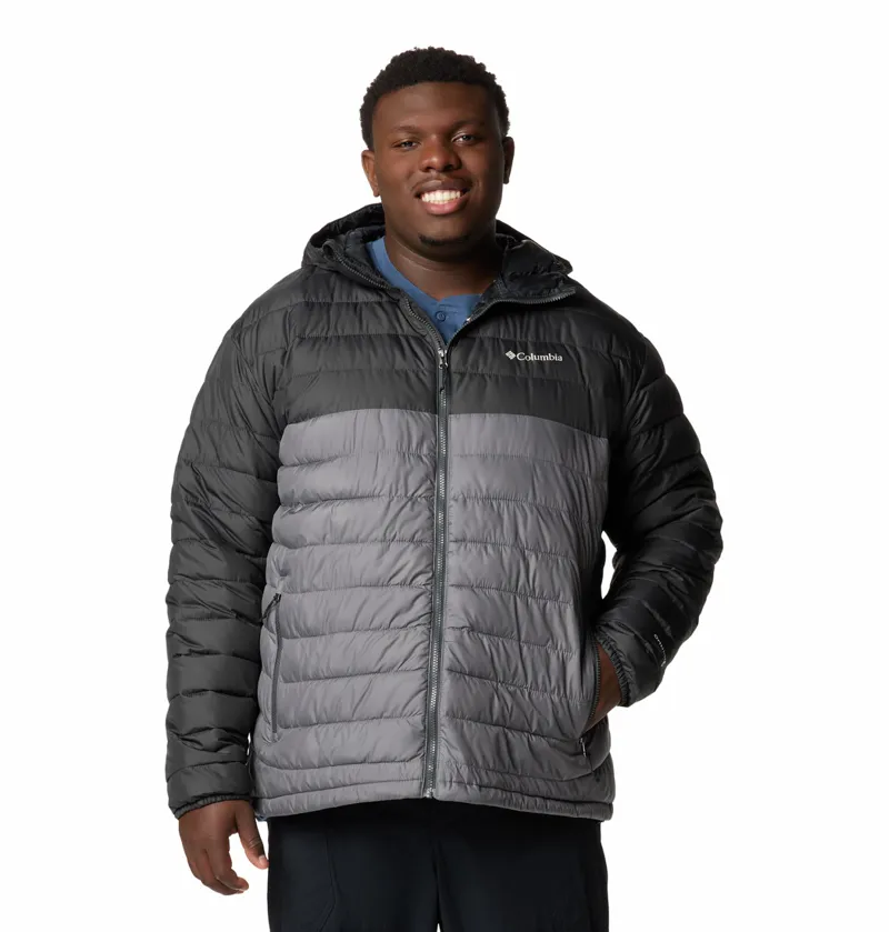 Columbia Men's Powder Lite II Hooded Jacket in City Grey/Shark - Extended Sizes