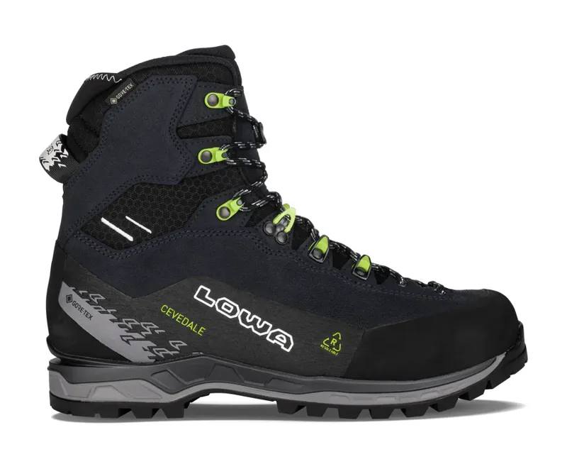 Lowa Men's Cevedale Pro GTX Mid in Navy/Lime