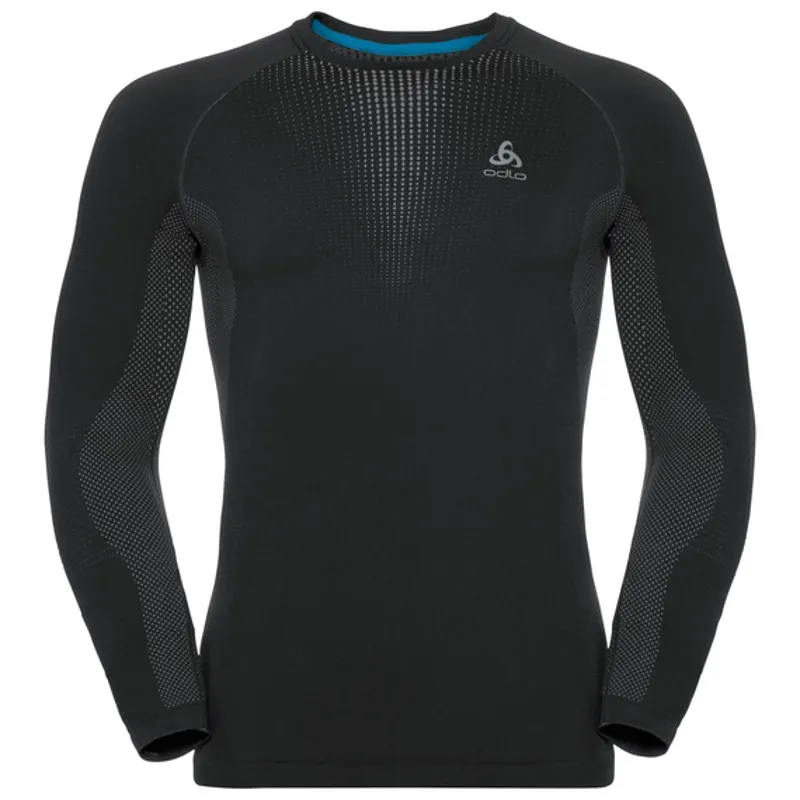 Odlo Men's Performance Warm Base Layer Long Sleeve Crew Neck Top