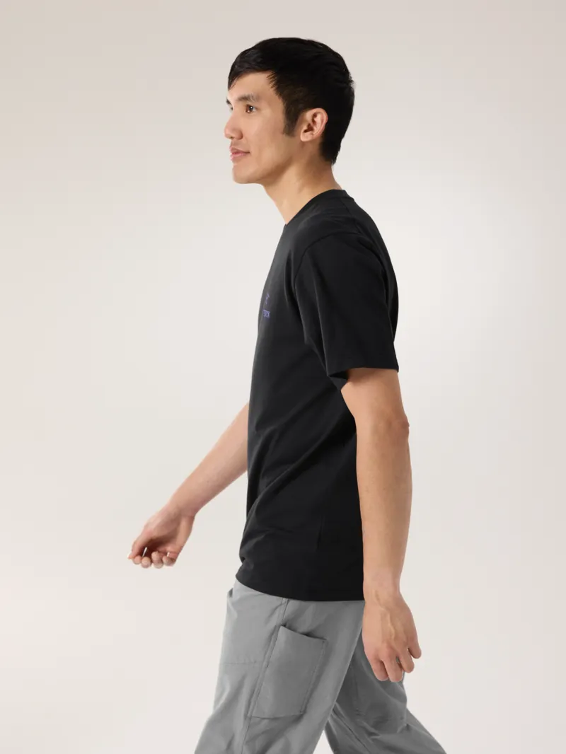 Arc'teryx Men's Kragg Cotton Bird Tee in Black/Electra-2