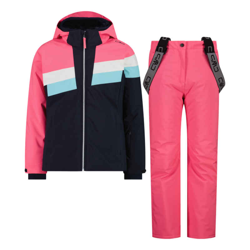 CMP Kid's Twill Ski Set in Glow Pink