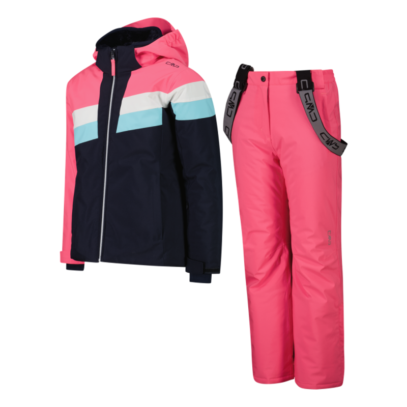 CMP Kid's Twill Ski Set in Glow Pink-2