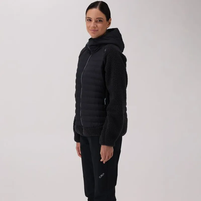 CMP Women's Hybrid Hooded Jacket in Antracite-4
