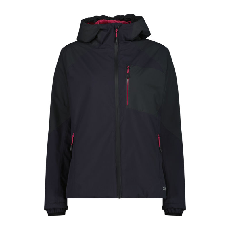 CMP Women's Waterproof Hooded Jacket in Nero/Antracite
