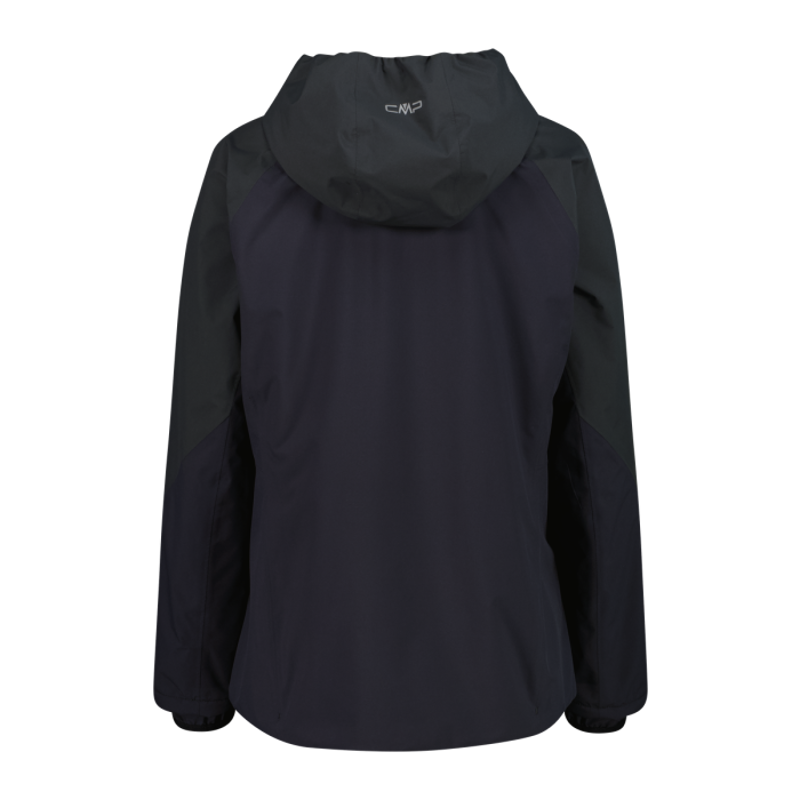 CMP Women's Waterproof Hooded Jacket in Nero/Antracite-2