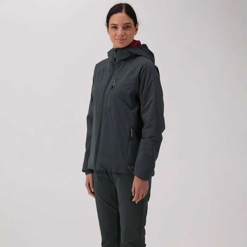 CMP Women's Waterproof Hooded Jacket in Nero/Antracite-5