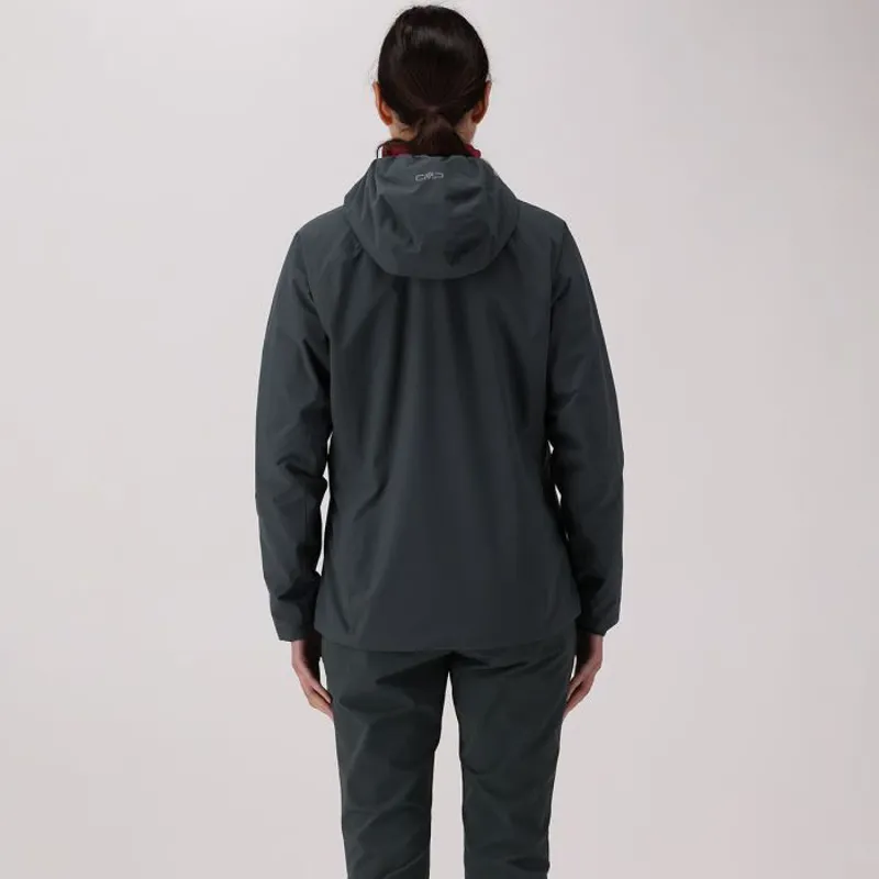 CMP Women's Waterproof Hooded Jacket in Nero/Antracite-6