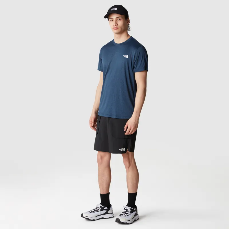 The North Face Men's Reaxion Amp Short Sleeve T-Shirt in Shady Blue Heather-4
