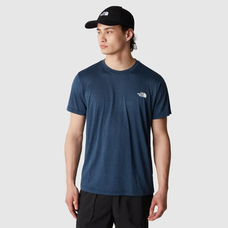 The North Face Men's Reaxion Amp Short Sleeve T-Shirt in Shady Blue Heather-2