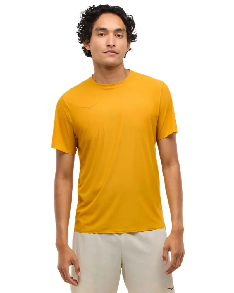 Hoka Men's Airolite Run Tee in Varsity Yellow