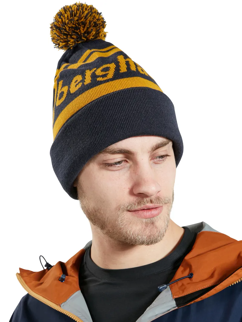 Berghaus Unisex Berg Logo Beanie in Dark Blue/Brown-1