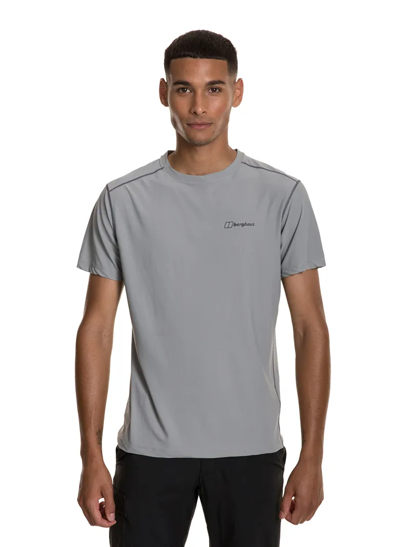 Berghaus Men's 24/7 Tech Tee Super Stretch Crew in Grey-2