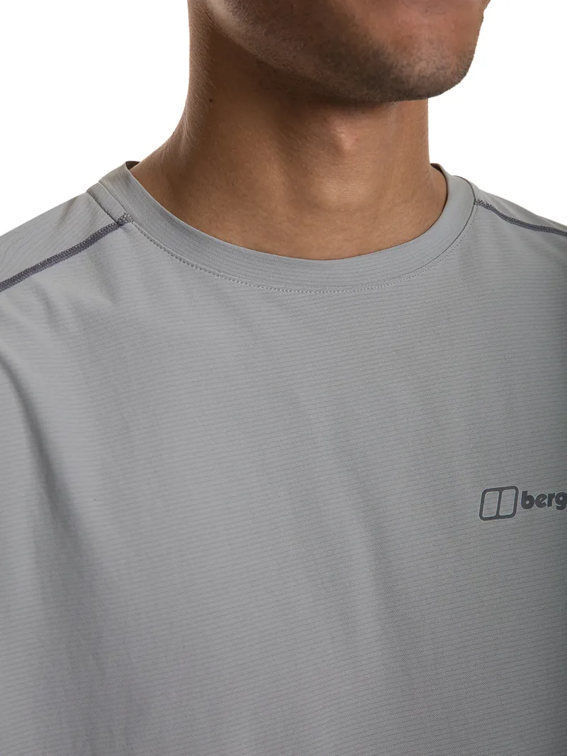 Berghaus Men's 24/7 Tech Tee Super Stretch Crew in Grey-5