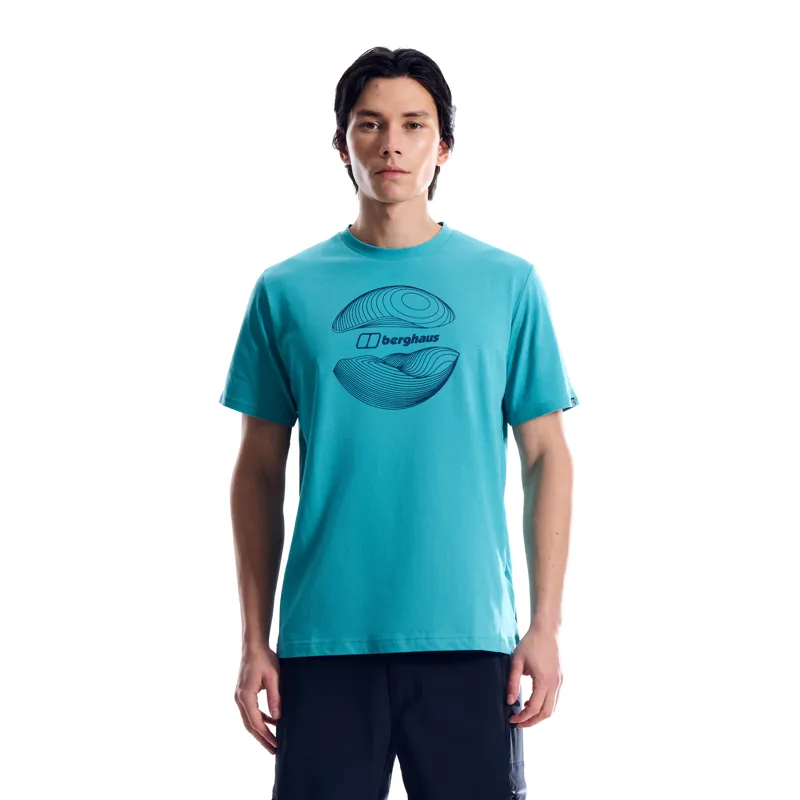 Berghaus Men's Curvature Essential Tee in Light Blue-1