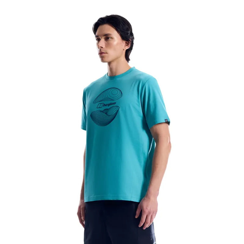 Berghaus Men's Curvature Essential Tee in Light Blue-2