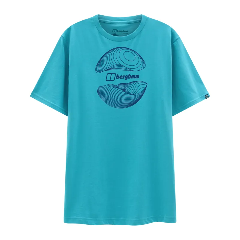 Berghaus Men's Curvature Essential Tee in Light Blue