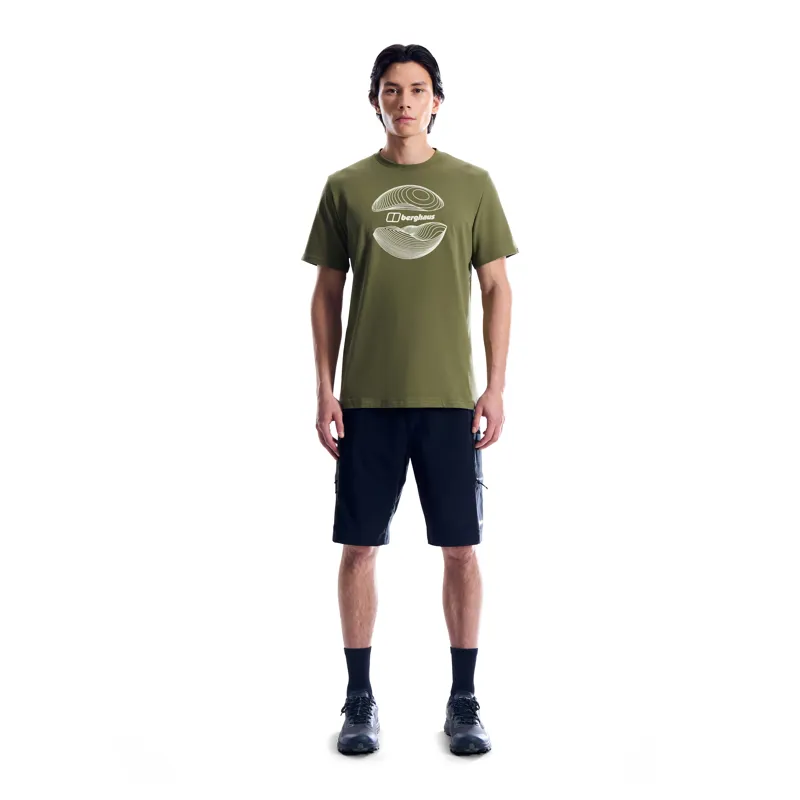 Berghaus Men's Curvature Essential Tee in Dark Green-3