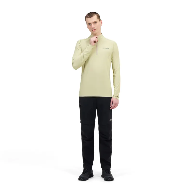 Berghaus Men's 24/7 Tech Half-Zip Long-Sleeved Tee in Natural-5