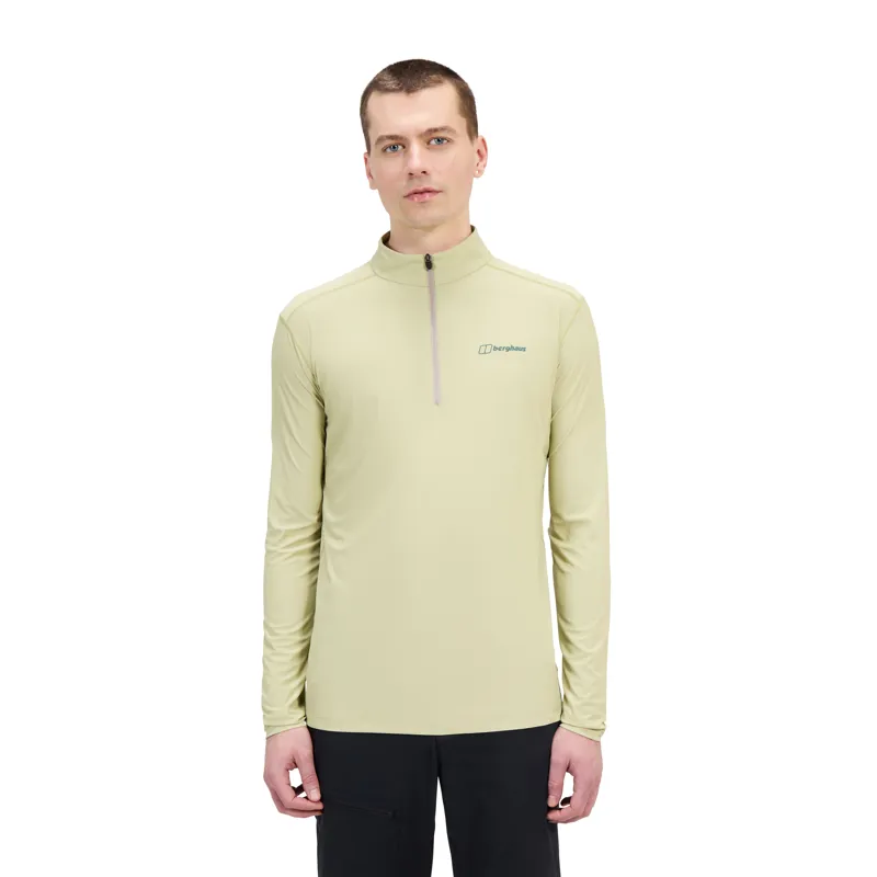 Berghaus Men's 24/7 Tech Half-Zip Long-Sleeved Tee in Natural-3