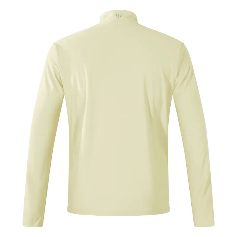Berghaus Men's 24/7 Tech Half-Zip Long-Sleeved Tee in Natural-1