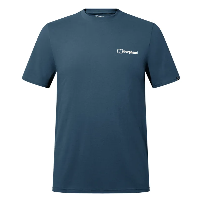 Berghaus Men's Cheviot Box Logo T-Shirt in Blue