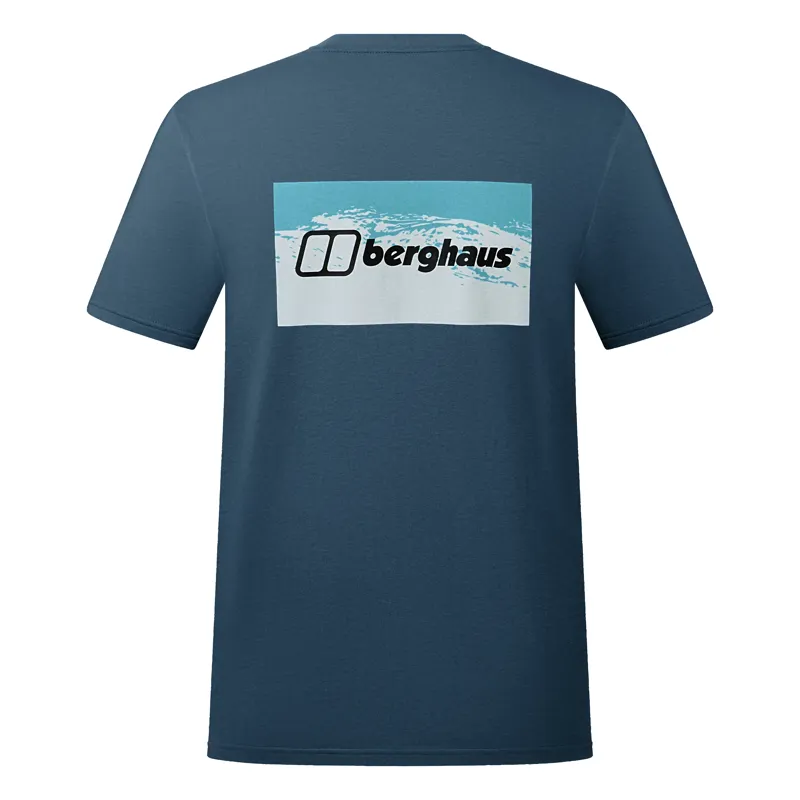 Berghaus Men's Cheviot Box Logo T-Shirt in Blue-1
