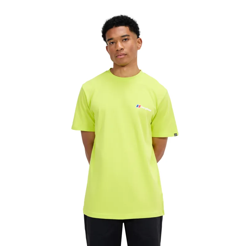 Berghaus Men's Front and Back Logo Tee in Yellow-2