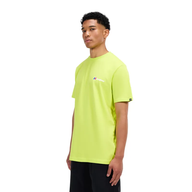 Berghaus Men's Front and Back Logo Tee in Yellow-3