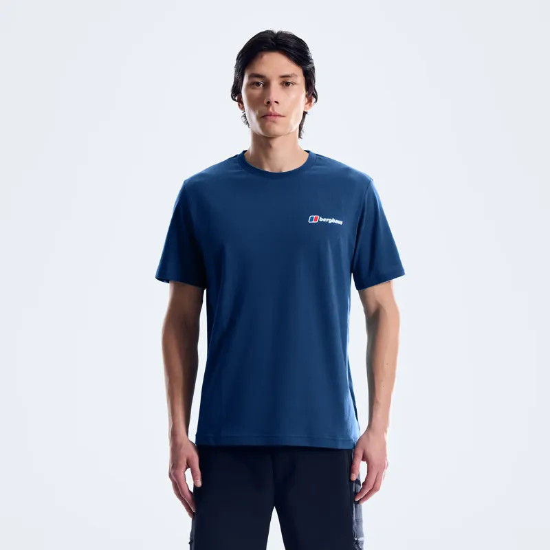 Berghaus Men's Class Logo Tee in Blue-1