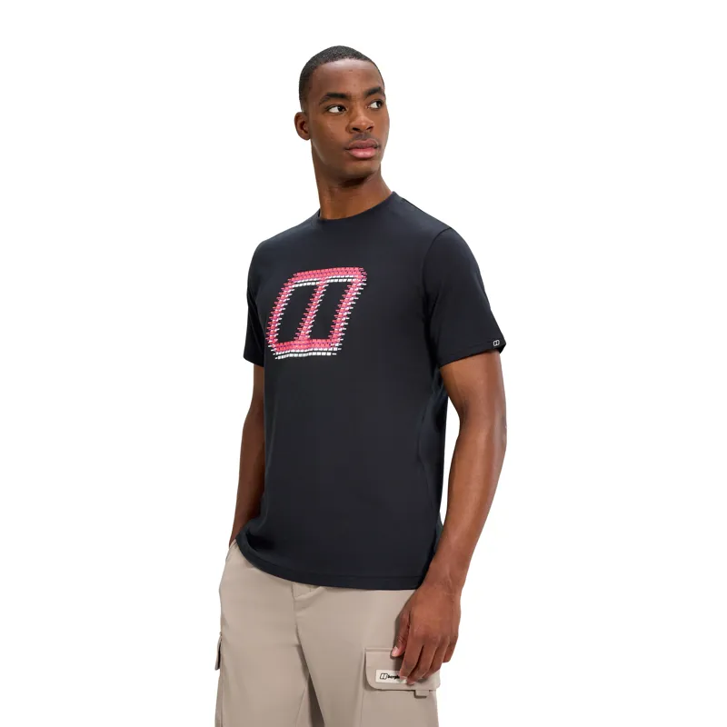 Berghaus Men's Berghaus Glitched Block Tee in Black-1