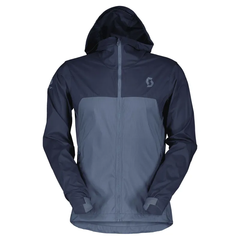 Scott Men's Explorair Light Windbreaker Jacket in Dark Blue/Metal Blue