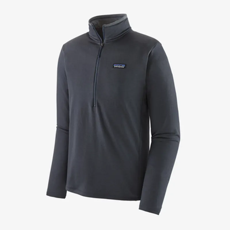 Patagonia Men's R1 Daily Zip Neck in Salt Grey X-Dye