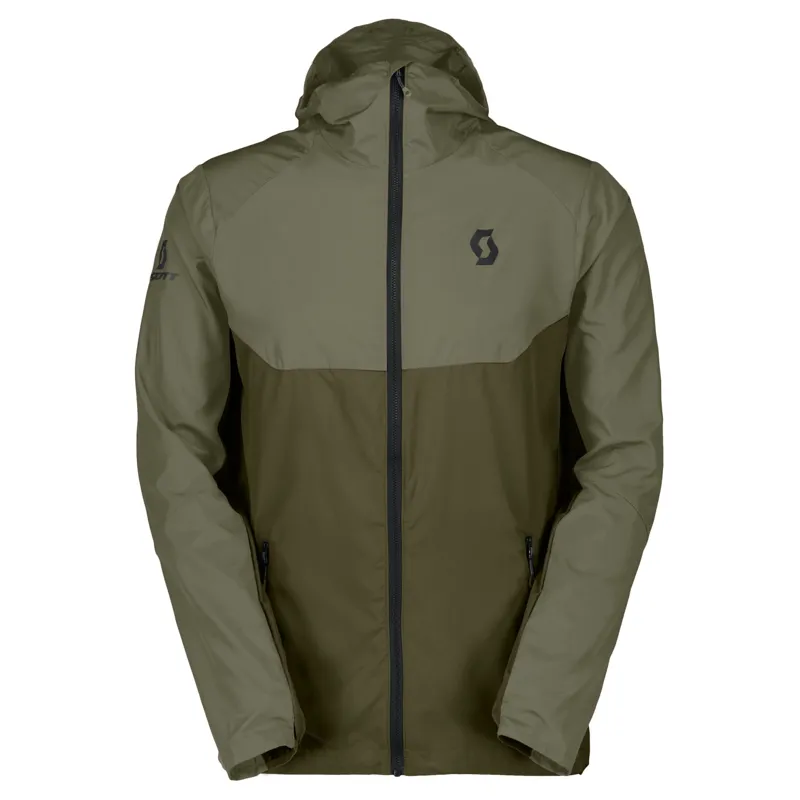 Scott Men's Explorair Light Windbreaker Jacket in Hay Green/Fir Green