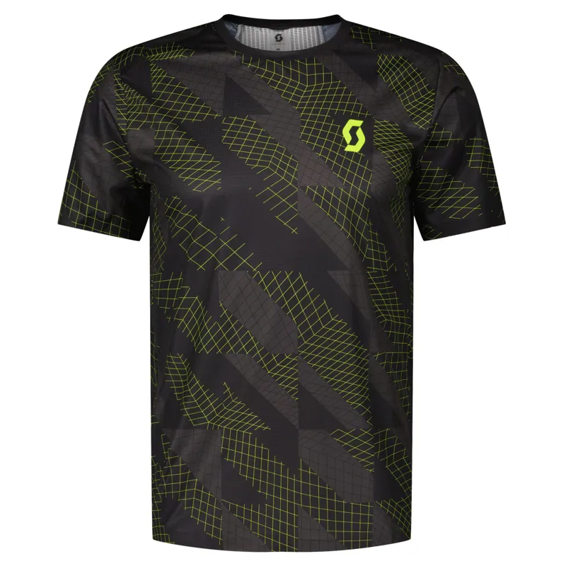 Scott Men's RC Run Tee in Black/Yellow