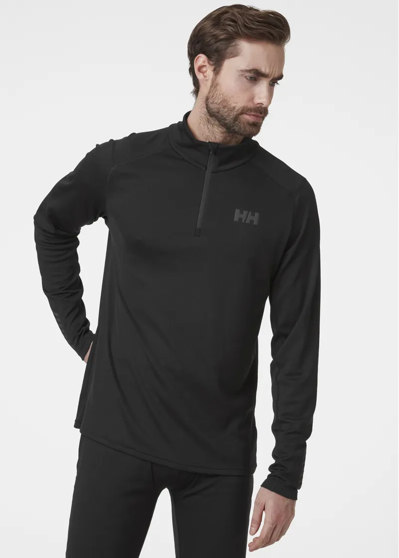 Helly Hansen Men's Lifa Active 1/2 Zip in Black-1