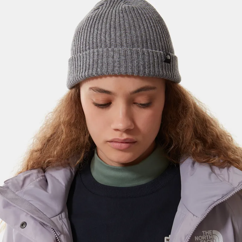 The North Face Fisherman Beanie in Medium Grey Heather-3