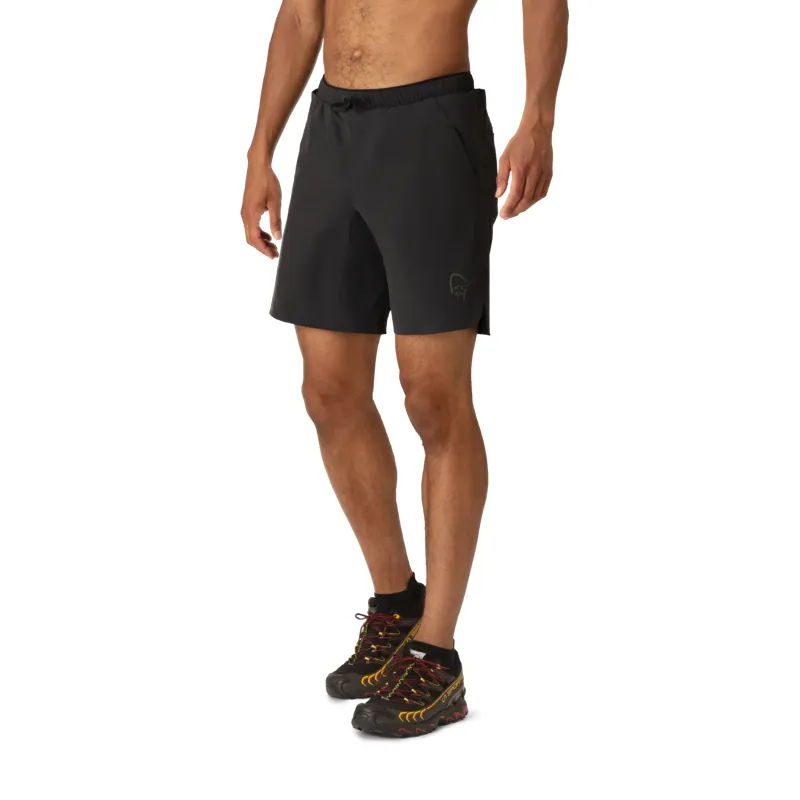 Norrona Men's Senja Flex 1 9 inch Shorts in Caviar Black-5