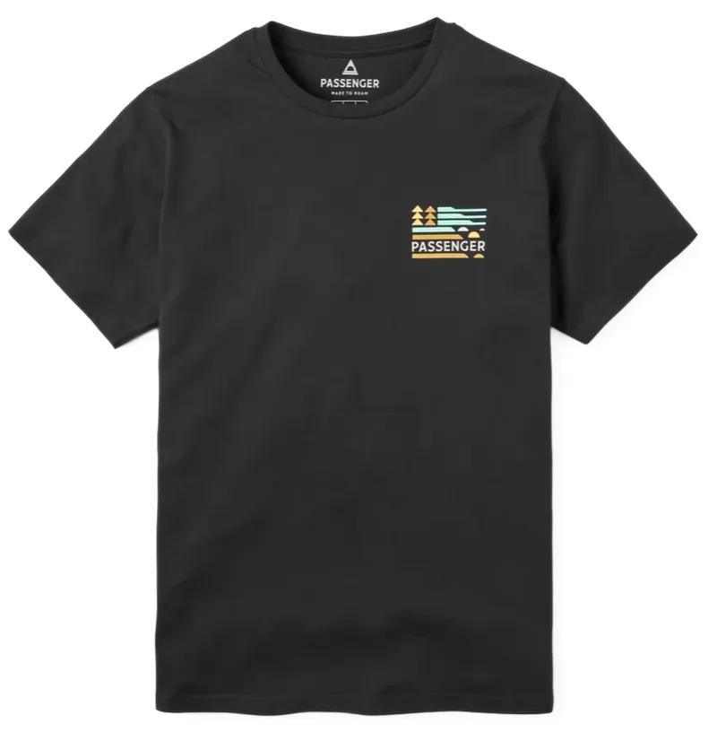 Passenger Men's Cutout Organic Cotton T-Shirt in Black