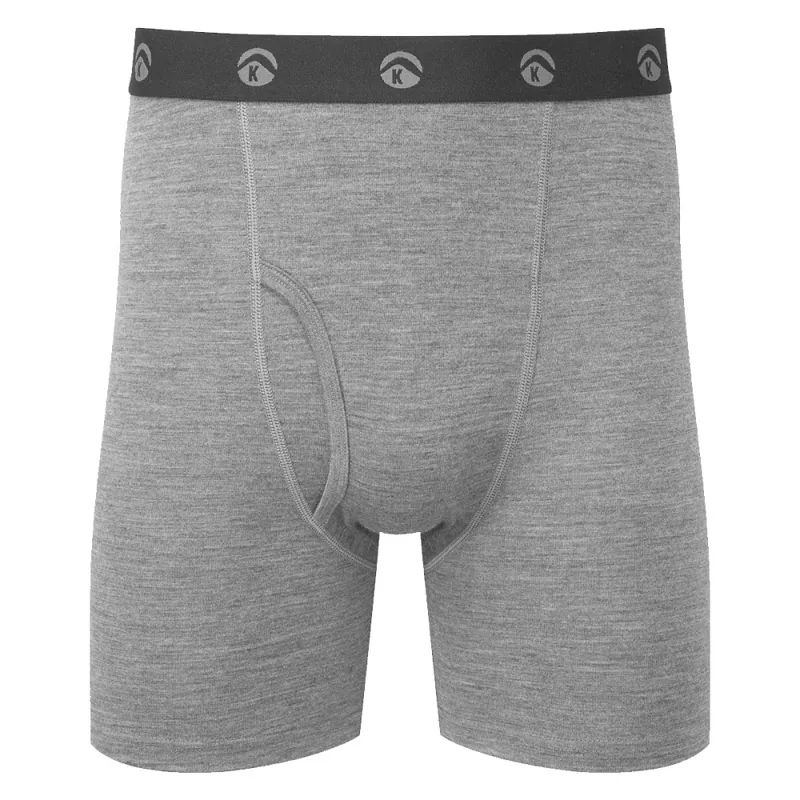 Keela Men's Merino Boxer Shorts in Grey Marl