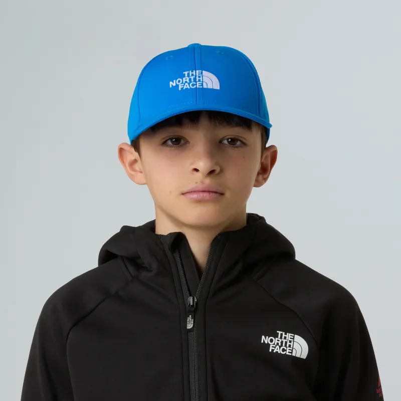 The North Face Kid's Classic Recycled 66 Hat in Hero Blue/White-2