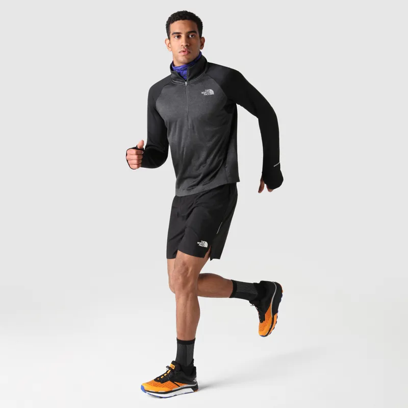 The North Face Men's 1/4 Zip Run Fleece in TNF Black/Asphalt Grey-4