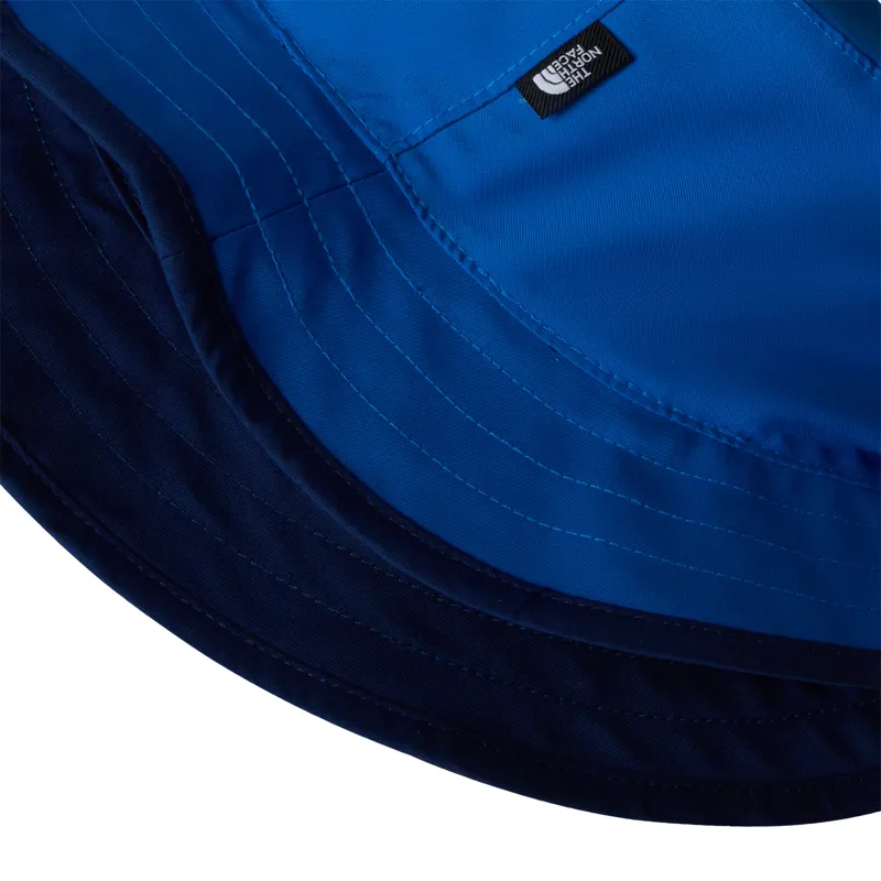 The North Face Kid's Class V Reversible Bucket Hat in Hero Blue/Topo Phantom Print-3