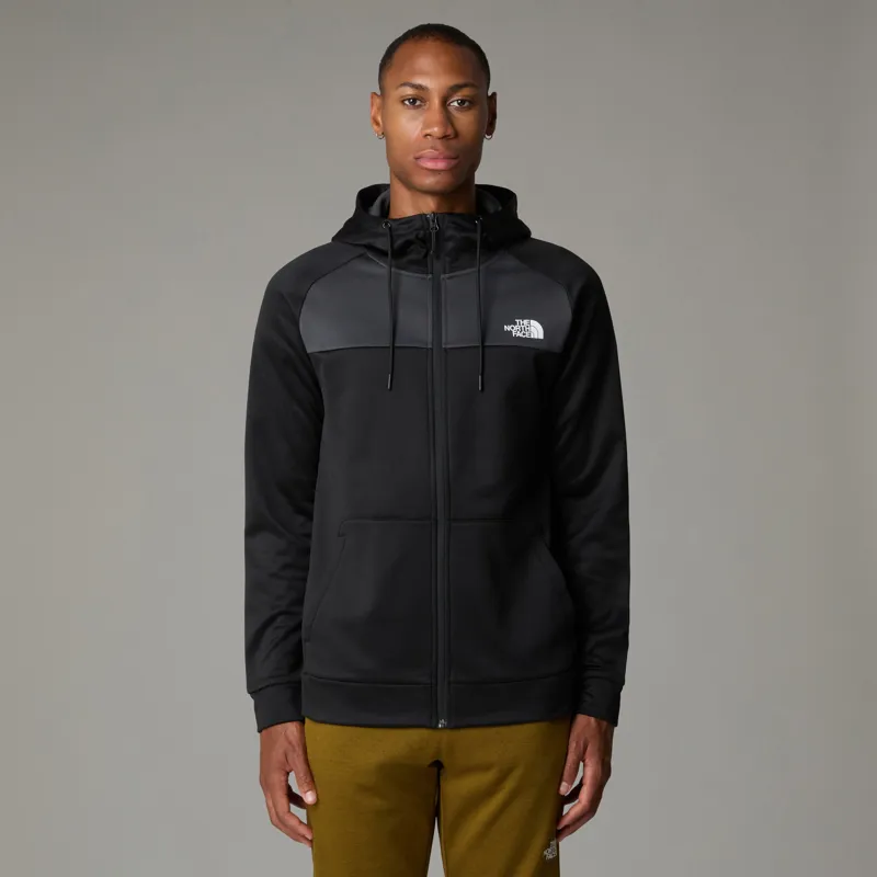 The North Face Men's Reaxion Fleece Full Zip Hoodie in Black/Asphalt-2