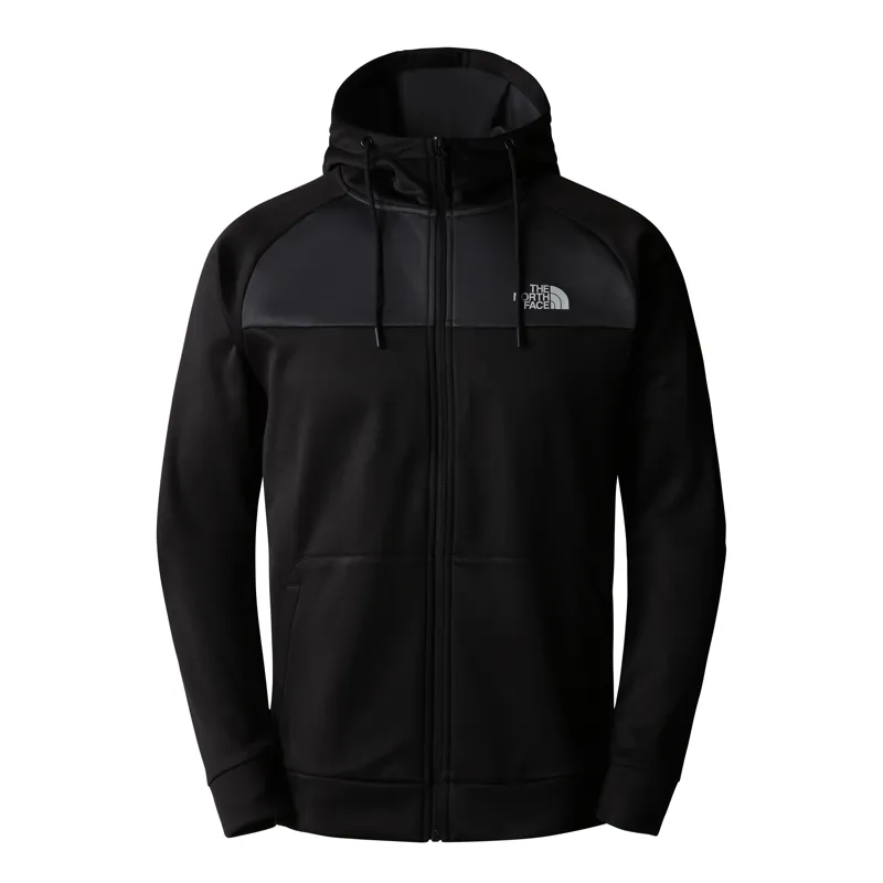 The North Face Men's Reaxion Fleece Full Zip Hoodie in Black/Asphalt